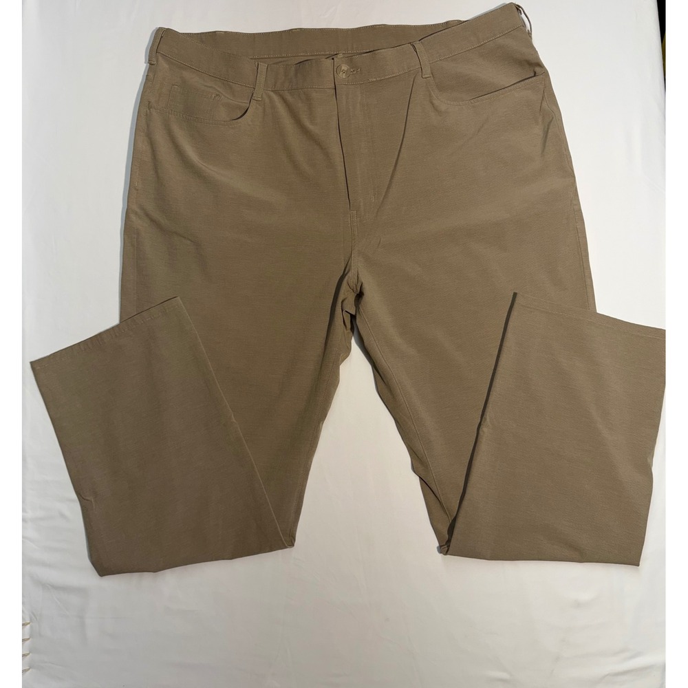 Callaway Mens Golf Pants Khaki Tan 5-Pocket Stretch Trousers 44x32